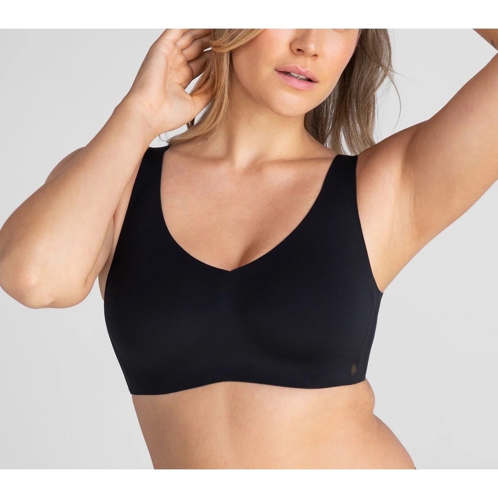 NEW Honeylove SoftForm Bra Vamp Black L 38B / 38C Wireless Seamless LWBR0102